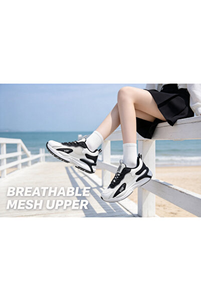 xihuiwa VIR Dad Shoes Men's Mesh Breathable Platform Height-Increasing Sneake...