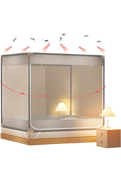 Generic Pop-Up Mosquito Net for Beds, 170cm High Folding Mosquito Netting, 3 ...