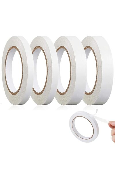 Generic 4 Rolls Double Sided Tape for Crafts, Strong Double-Sided Tape, Scrap...