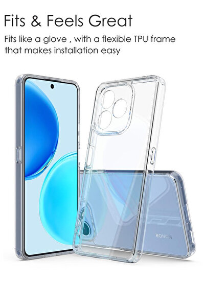 Generic Brand غطاء حماية شفاف من السيليكون مقاوم للسقوط لهاتف Honor X8d