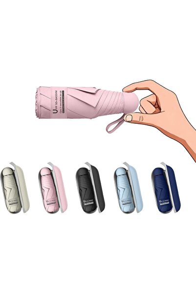 Generic مظلة سفر صغيرة من BAODINI للحقيبة مع حافظة - مظلة صغيرة مدمجة للحماية...