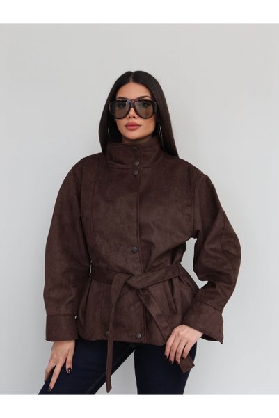 ESRAHELVACI Suede Waist Drawstring Jacket