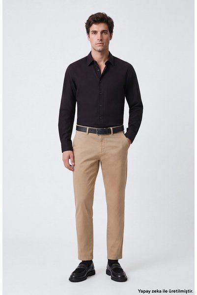 Network Siyah Slim Fit Gömlek