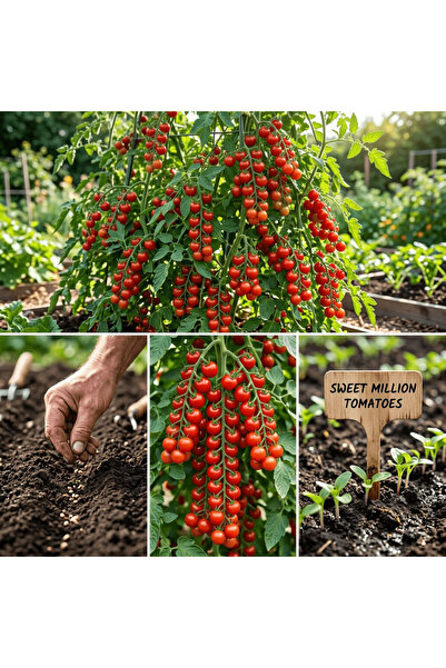 Bloom & Sow Seed بذور طماطم سويت مليون، طماطم كرزية حلوة عالية الإنتاجية لزرا...