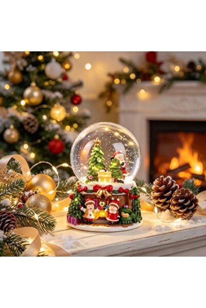 idei Christmas decoration glass globe with lighting medium model, Santa Claus...