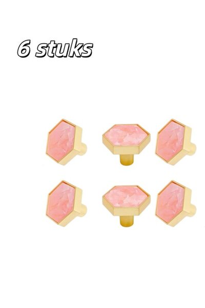 Morvena Picks Set de 6 - Mânere pentru dulapuri/uși - Hexagonale - Cu un sing...
