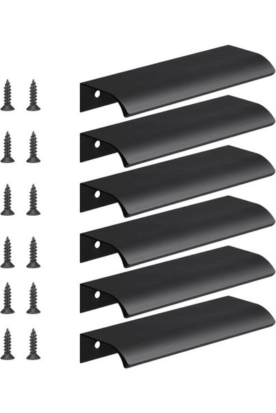 Morvena Picks Set de 6 mânere încastrate pentru uși de dulap și sertare, 96mm