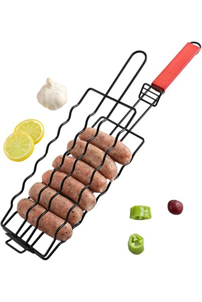 Morvena Picks Grătar pentru hot dog - Coș de grătar cu șase compartimente și ...