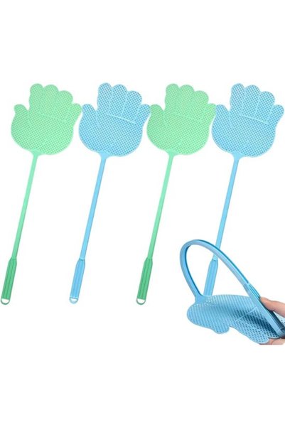 Morvena Picks Set de 4 paletări de muște din plastic, cu mâner lung, potrivit...