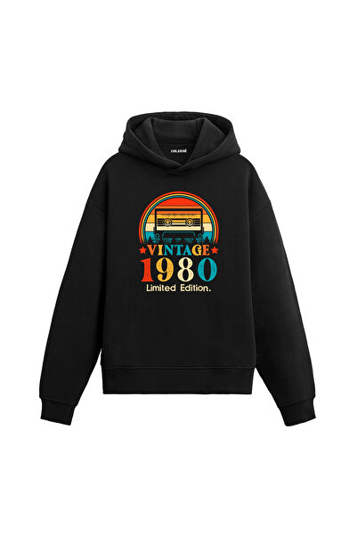 Colermi سويت شيرت بقلنسوة بتصميم Vintage Mixtape 1980