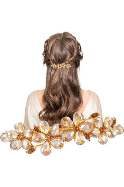 Morvena Picks Agrafă de păr florală vintage, stil franțuzesc, potrivită pentr...