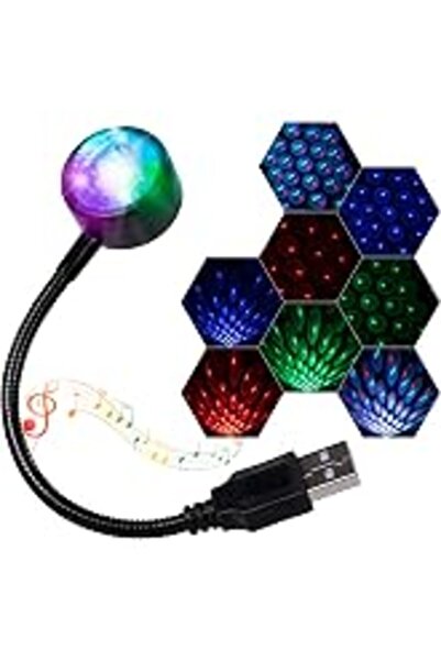 GENERAL بوكيلا 4 قطع مصابيح LED داخلية للسيارة تعمل بـUSB، أضواء نيون للسيارة...