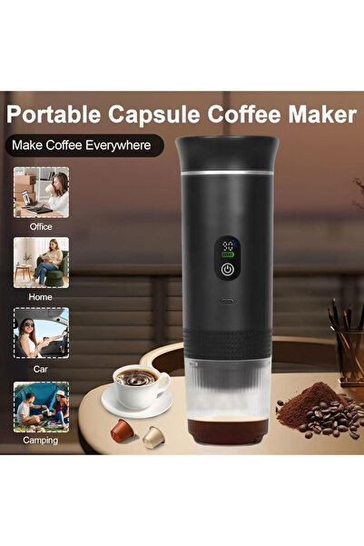 Baytix HOME ماكينة قهوة محمولة، آلة إسبريسو 3 في 1 للسفر بضغط 20 بار، ماكينة قهوة صغيرة متوافقة مع القهوة المطحونة والكبسولات للسيارة والمركبات الترفيهية والرحلات والتخييم والمكتب والسفر