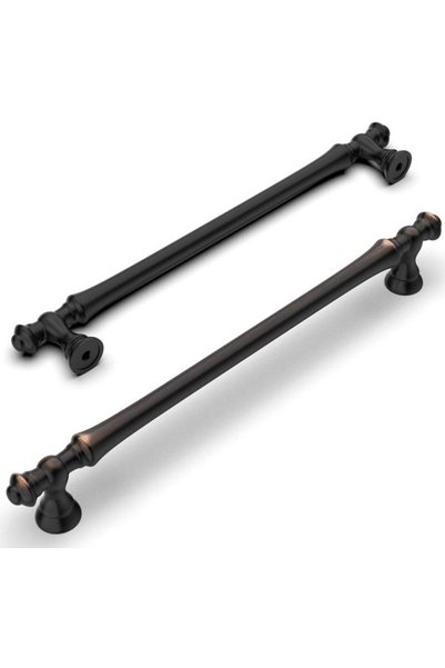 Morvena Picks Set de 2 piese - Mânere de mobilier din alamă periată - Distanț...