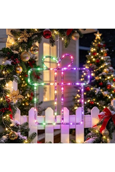 idei Decorative Christmas light, multicolor gift box model, battery-powered, ...