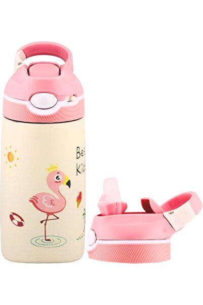 Generic Stainless Steel Kids Water Bottle with Straw & Handle- Leakproof BPA ...