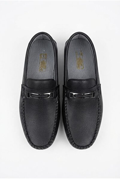 ROCXPOWER Siyah Tokalı Günlük Erkek Loafer Ayakkabı Rahat Esnek Taban Casual Ayakkabı⁠