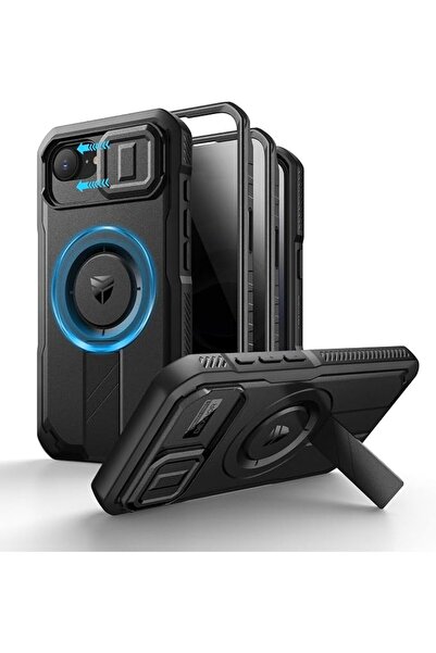 Dexnor for iPhone 15 Pro Max Case with Slide Camera Cover & Adjustable Kickst...