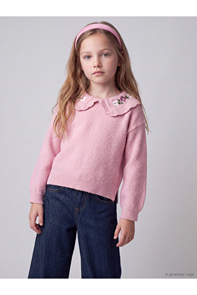 LC Waikiki Esvab • Modern & Distinctive Bebe Roba Collar Floral Girls' Knit S...