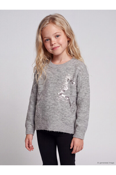 LC Waikiki I Zero Roba Collar Embroidered Girls' Knitwear Sweater from Freeze...