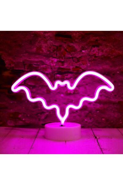 Morvena Picks Lampă LED Neon Liliac de Halloween, lumină de noapte neon în fo...
