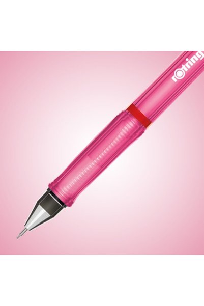 Rotring | Visuclick Versatil Kalem, 0.7 mm Uç, Opak Pembe, Ergonomik Üçgen Tutuş, Metal Mekanizma
