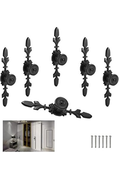Morvena Picks Set de 6 mânere antice cu motiv floral pentru dulap și sertar