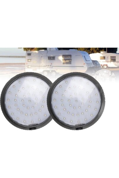 Morvena Picks Set de lumini de tavan pentru rulotă 12V 46 LED, iluminat inter...