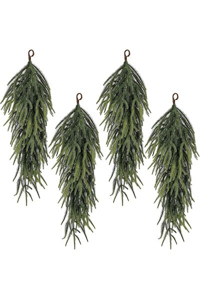 Morvena Picks Set de 4 coronițe artificiale extra lungi în formă de lacrimă p...