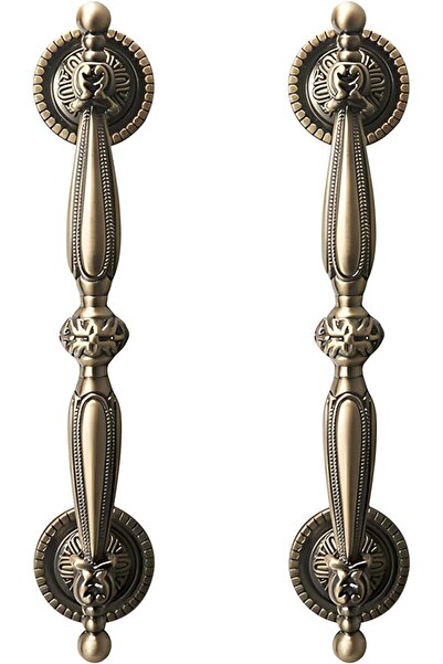 Morvena Picks Set de 2 mânere de dulap din bronz șampanie, mânere de dulap di...