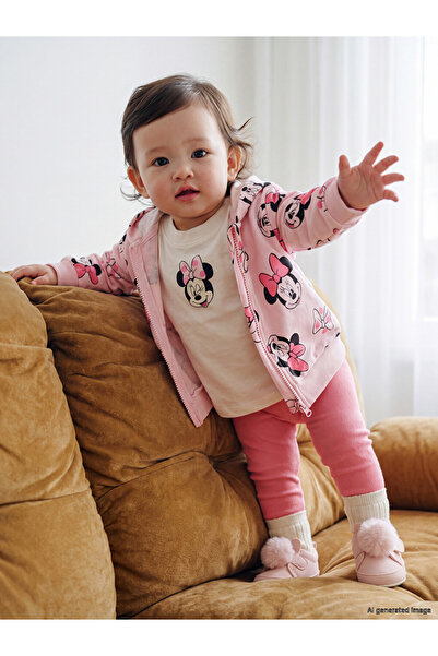 LC Waikiki Esvab • Modern & Distinctive Cute Mouse Printed Baby Girl 3-Piece Set