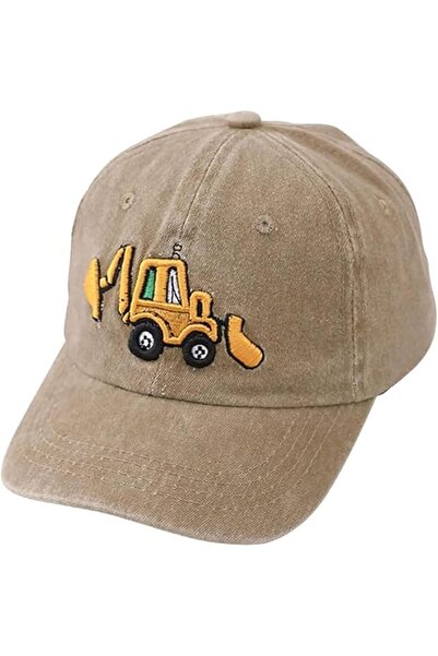 Generic Kids Cotton Baseball Cap with Excavator Design, Adjustable, 19.7"-21....
