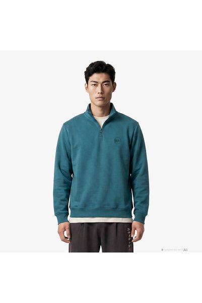United4 Regular Fit Erkek Yeşil Sweatshirt