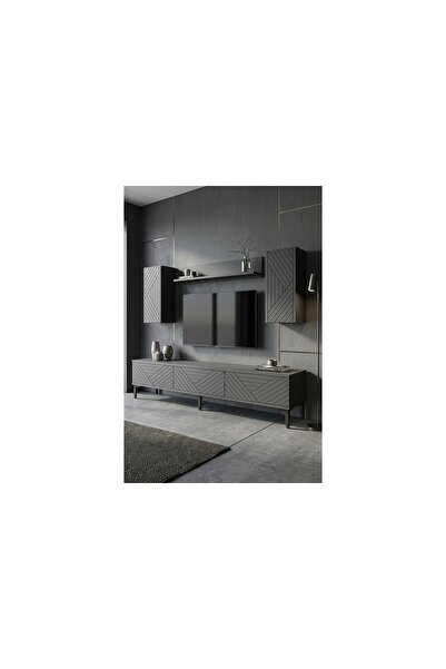 Vivense FERRO TV ÜNİTESİ, ANTRASİT, 180 CM, TVR1802A