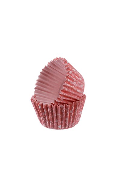 Eminonutoptanci Cake Mold Pet Capsule 52X45 mm Paper Cupcake Paper (100 Pieces) Pink with Snow Pattern