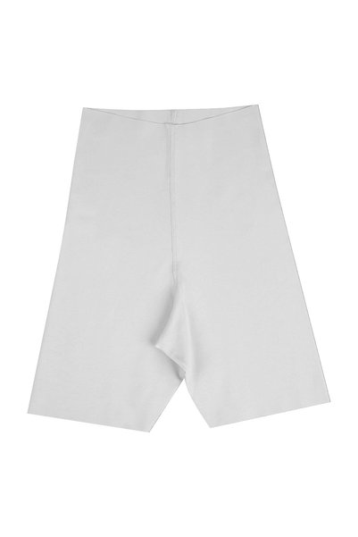Bolero Women's White High Waist Seamless Maxi Shorts, 45% Pima Cotton, 45% Micromodal, and 10% Elastane