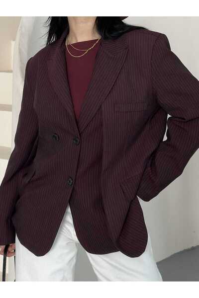MYGİYİMİSTANBUL VALENCIA KADIN OVERSIZE KRUVAZE BLAZER CEKET