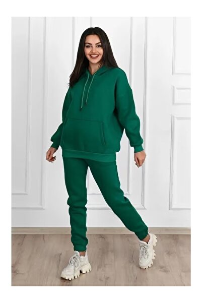 luci sports Women's Oversize Hooded Rubberized Legging Track Suit