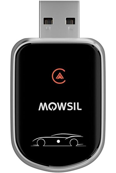 MOWSIL Wireless CarPlay Smart Adapter, Plug & Play USB Dongle with Bluetooth 5.2 & WiFi, Converts Wired CarPlay/Android Auto to Wireless, LED Status, Low Power, Portable Car Accessory