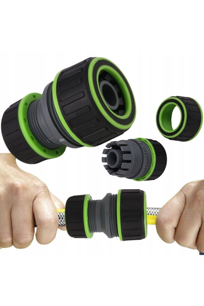 Stalco Conector Reparare Reducție, 1/2-3/4 Inch, Verde, Pentru Furtun Grădină...