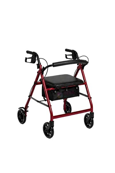 Tesa Πτυσσόμενο rollator, με κάθισμα, πλάτη καθίσματος και φρένα, μέγ. 136 κι...