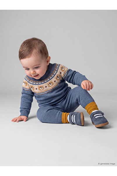 LC Waikiki Esvab • Modern & Distinctive Embroidered Baby Boy Knitwear Set