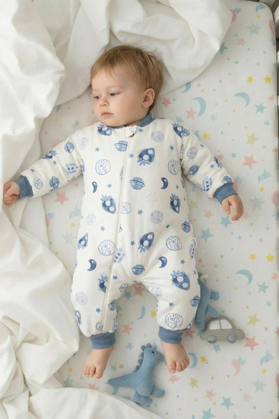 wolly woo Children's Sleeping Bag Long Sleeve 100% Cotton Pcs Printed 2 Tog
