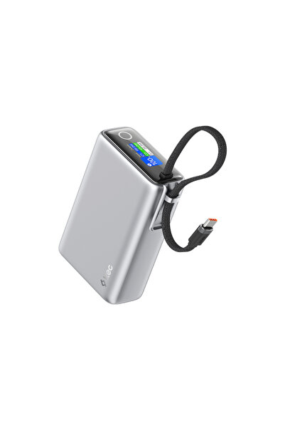 Ttec ReCharger Pro Max TFT 20.000mAh PD 65W USB-C Dahili Kablolu Taşınabilir ...