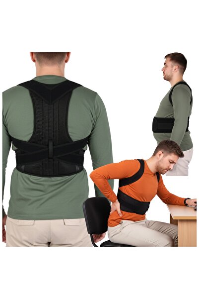 Fit4Med Corector de Postură, Mărimea XXL, Negru, Pentru Coloană Vertebrală, B...