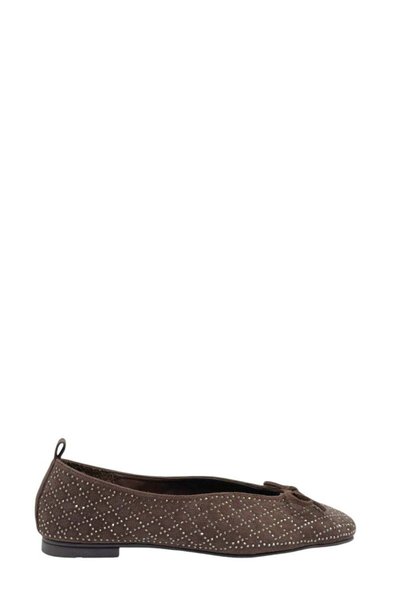Moulin Shoes Brown Stoned Women's Ballerinas with Bow Accessories (050 2604022)