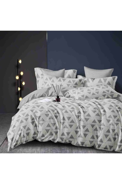 JOJO HOME Lenjerie de pat cu 2 fete, tesatura tip finet, pat 2 persoane, 6 pi...