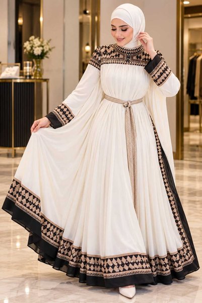 Velora Dresses فستان نسائي طويل ابيض انيق