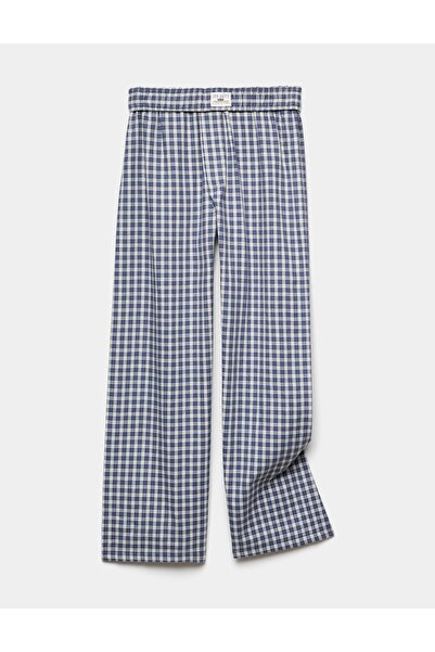 Marks & Spencer Saf Pamuklu Ekose Pijama Altı