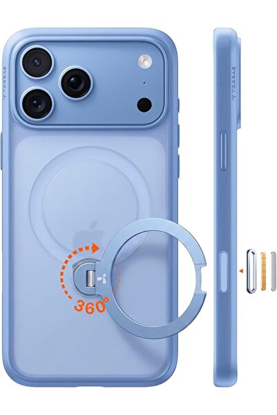 TORRAS Q3 360 Spin for iPhone 17 Pro Case Magnetic Stand, Compatible with Mag...